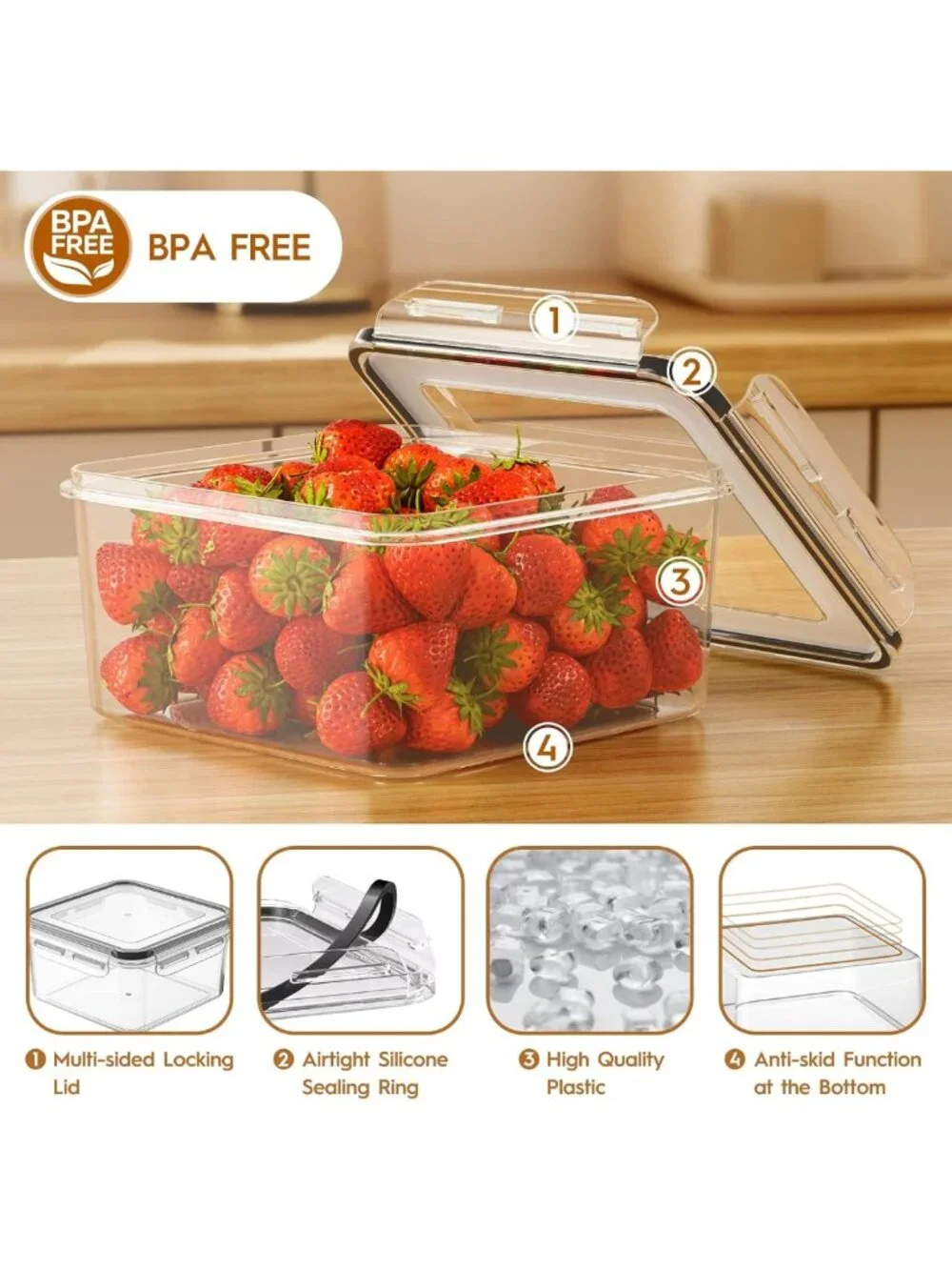 40 PCS Airtight Food Storage Containers Set - Leak Proof, BPA-Free, Microwave
